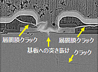 SEMによる不具合箇所の断面観察