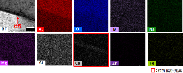 粒界付近におけるSTEM/EDS 分析