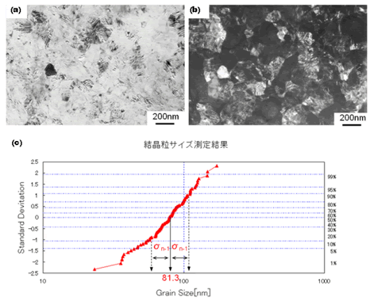 結晶粒サイズ測定結果